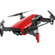 An unfolded Mavic Air in red.